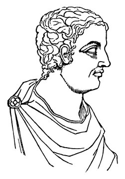 Pliny Minor, vintage illustration