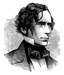 Franklin Pierce, vintage illustration