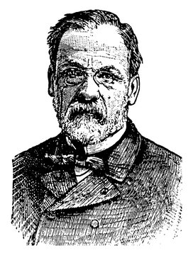 Louis Pasteur, vintage illustration