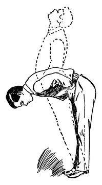 Exercise vintage illustration.