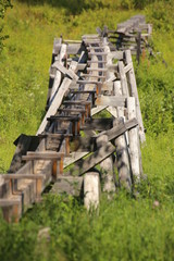 Traditional aqueduct at the Rortrask Silanger culture reserve in Lapland