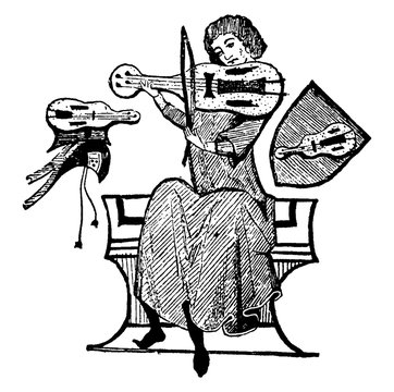 Reinmar the Minnesinger, vintage illustration