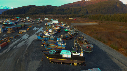 Views of the maritime industry in Seward, Alaska 