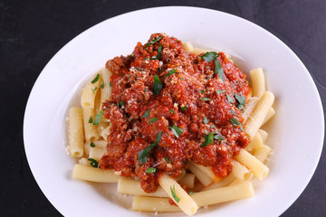 spaghetti with meatballs