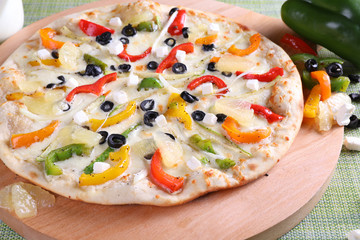 pizza with vegetables