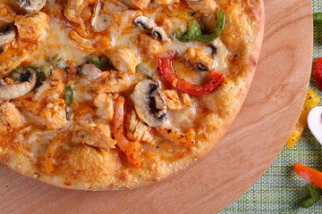 pizza with mushrooms