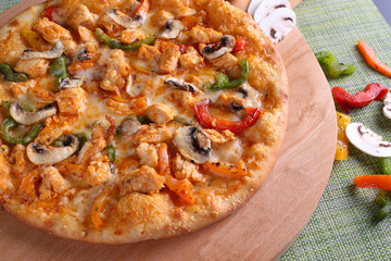pizza with mushrooms