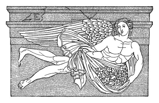 Zephyros vintage illustration.