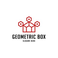 Geometric Box Logo Design vector. Home Polygon Icon Design. Modern and Creative Logo Art