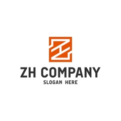 Letter ZH Company Logo Design. Business Icon Design Art. Modern and Creative Brand Design Logo Vector