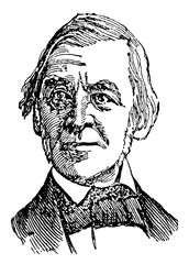 Ralph Waldo Emerson, vintage illustration