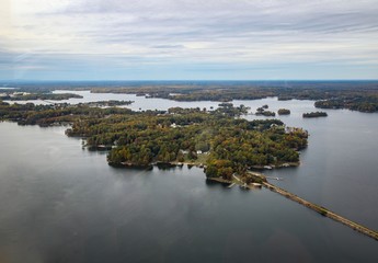 Aerial View of Lake Anna in Louisa County in Virginia, USA