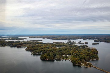Fototapeta na wymiar Aerial View of Lake Anna in Louisa County in Virginia, USA