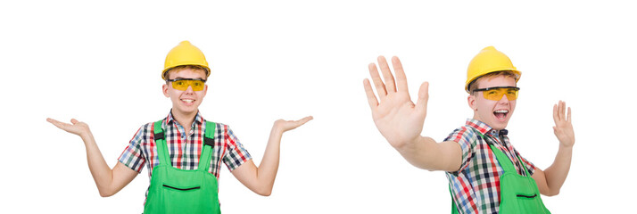 Industrial worker isolated on the white background