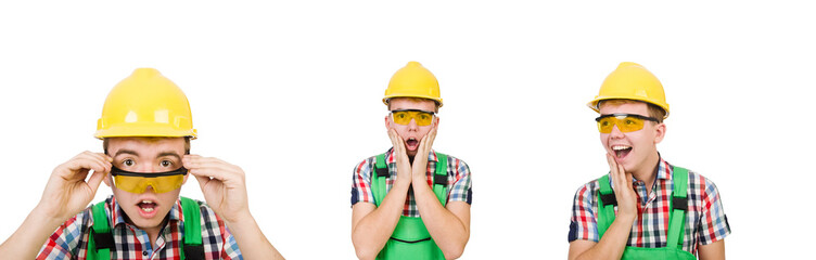 Industrial worker isolated on the white background
