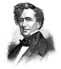 Franklin Pierce, vintage illustration