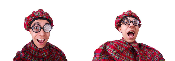 Funny scotsman isolated on the white