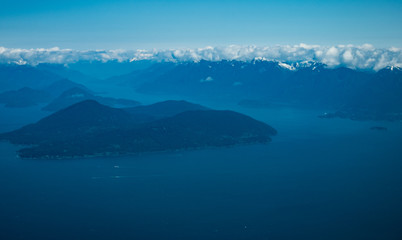Aerial view of  Vancouver Bay