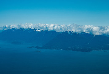 Fototapeta na wymiar Aerial view of Vancouver Bay