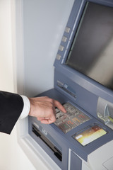 typing passwords on atm