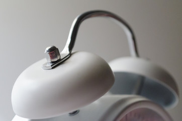 close up of bells on an alarm clock