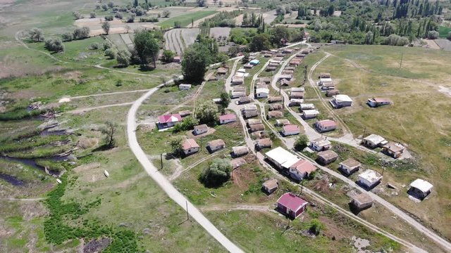 Arial shoot of lake Eber in Turkey