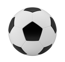 Soccer Ball isolated with clipping path on white background, 3d rendering