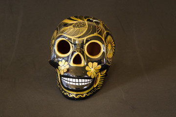 Black and golden Skull