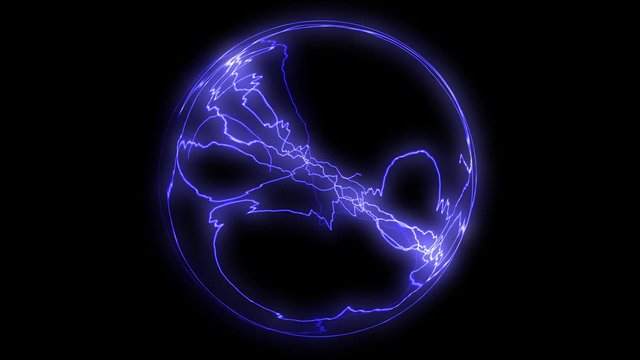 Electrostatic Plasma Sphere In The Dark. Tesla Coil - Physics Experiment