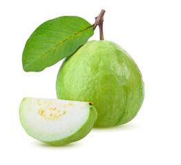 Fresh guava on white background