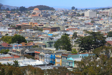 Fototapeta na wymiar Bird’s Eye View of Richmond District in San Francisco, California