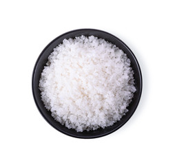 flower of salt top view on white background