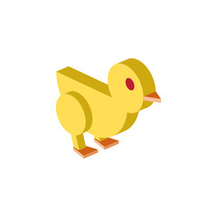 coloring icon of a little chicken