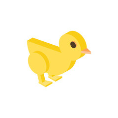 coloring icon of a little chicken