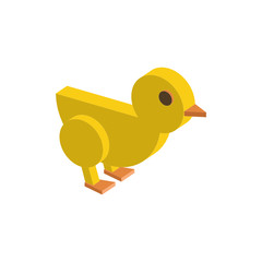 coloring icon of a little chicken