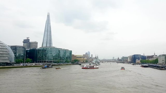 London panoramic view from Tower Bridge