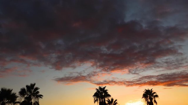Sunset time lapse 4k footage