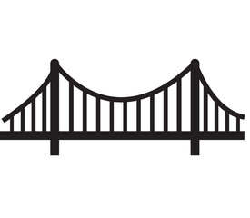 bridge icon on white background. flat style. simple bridge logo. building sign.