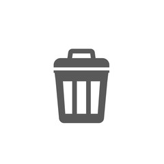 Trash can icon vector isolated on white background.