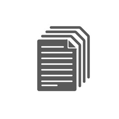 Document icon vector isolated on white background, clipboard symbol for your design, logo, application, UI.