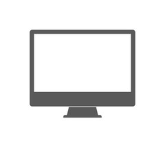 Monitor icon vector isolated on white background. dekstop symbol for your design, logo, application, presentation, UI