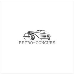 vintage classic retro car logo design inspiration - vector