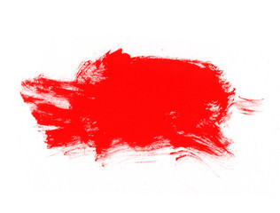 Abstract red watercolor smears brush for painting