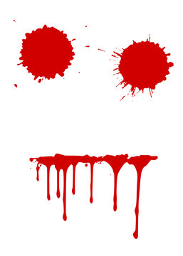 Blood splatters collection  vector illustration
