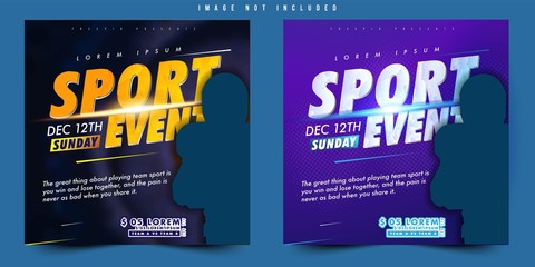 flyer, poster or banner design vector sport event football soccer with simple layout elegant abstract background and balance composition, editable and customize template