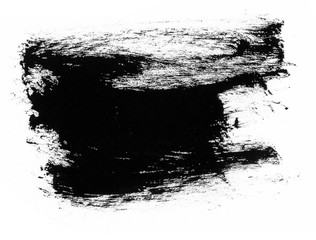 Abstract ink texture. Ink brush isolated on white