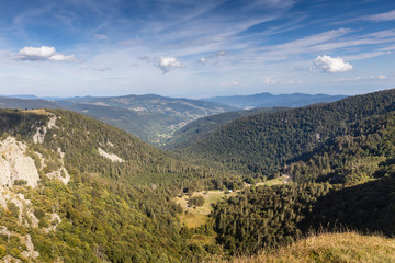 Fototapeta na wymiar Hiking GR5 through the Vosges