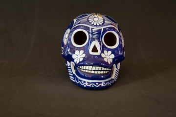 Calavera de dia de muertos de talavera