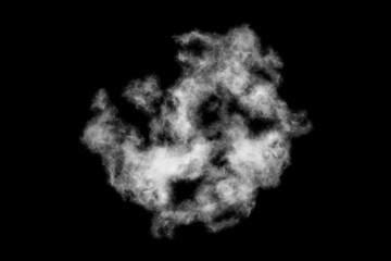 Cloud isolated on black background,Textured Smoke,Abstract black