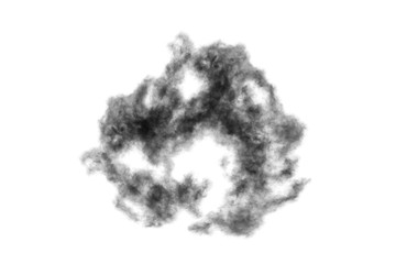 Cloud Isolated on white background,Smoke Textured,Abstract black